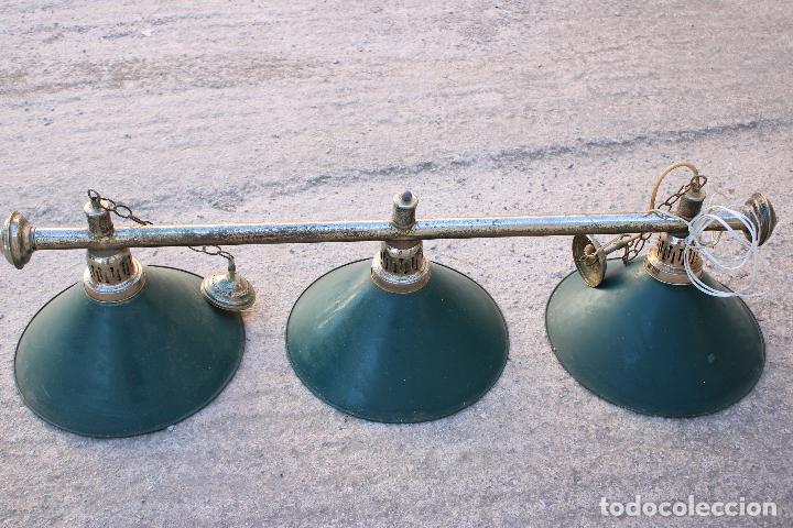 Antig&uuml;edades: lampara verde de villar - Foto 3