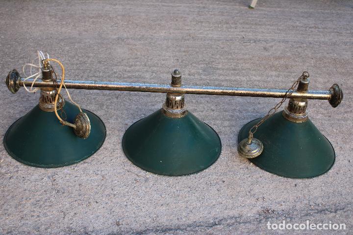 Antig&uuml;edades: lampara verde de villar - Foto 4