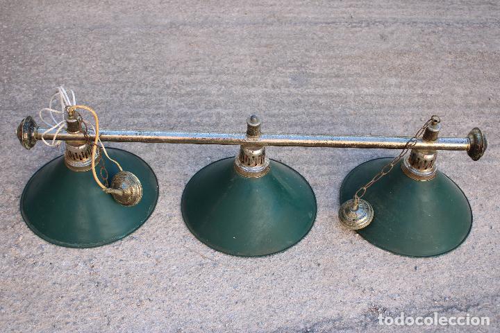 Antig&uuml;edades: lampara verde de villar - Foto 1