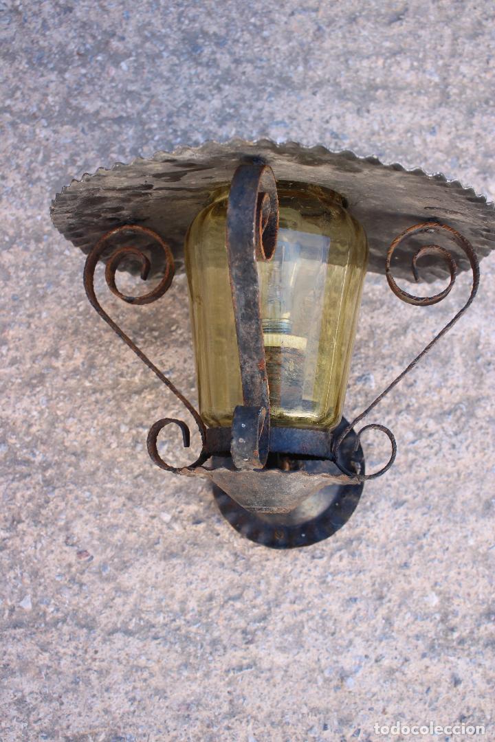 Antig&uuml;edades: aplique farol de forja - Foto 3