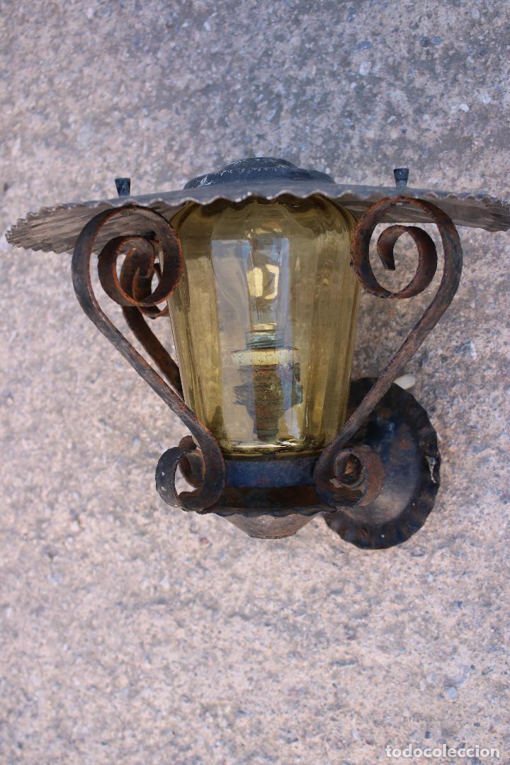 Antig&uuml;edades: aplique farol de forja - Foto 1