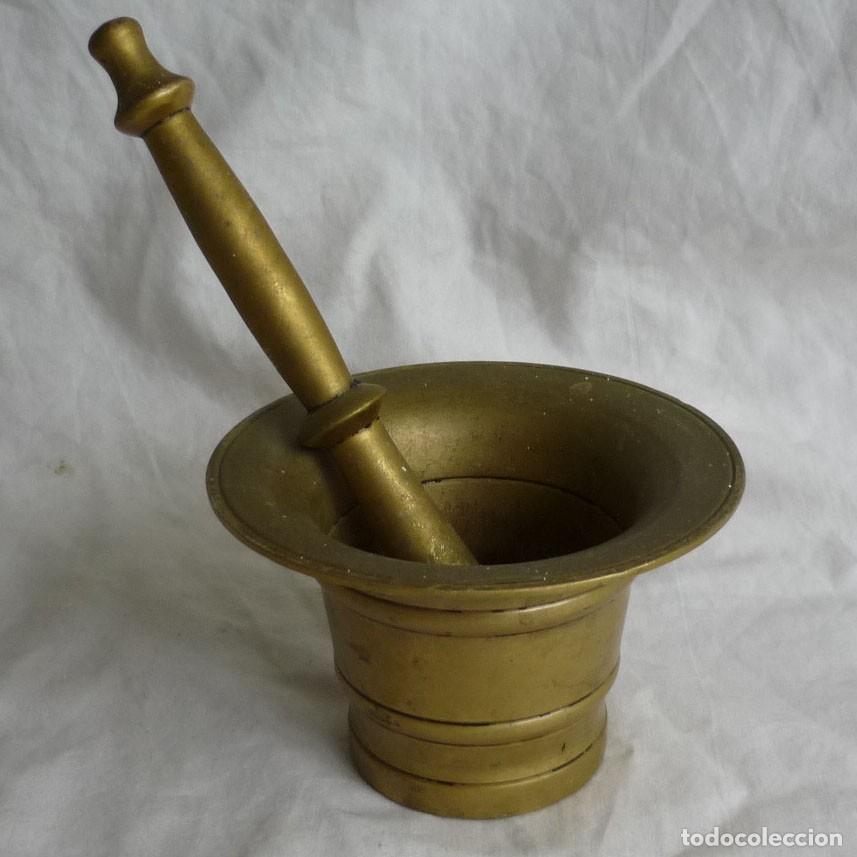 Antig&uuml;edades: Almirez mortero de bronce - Foto 1