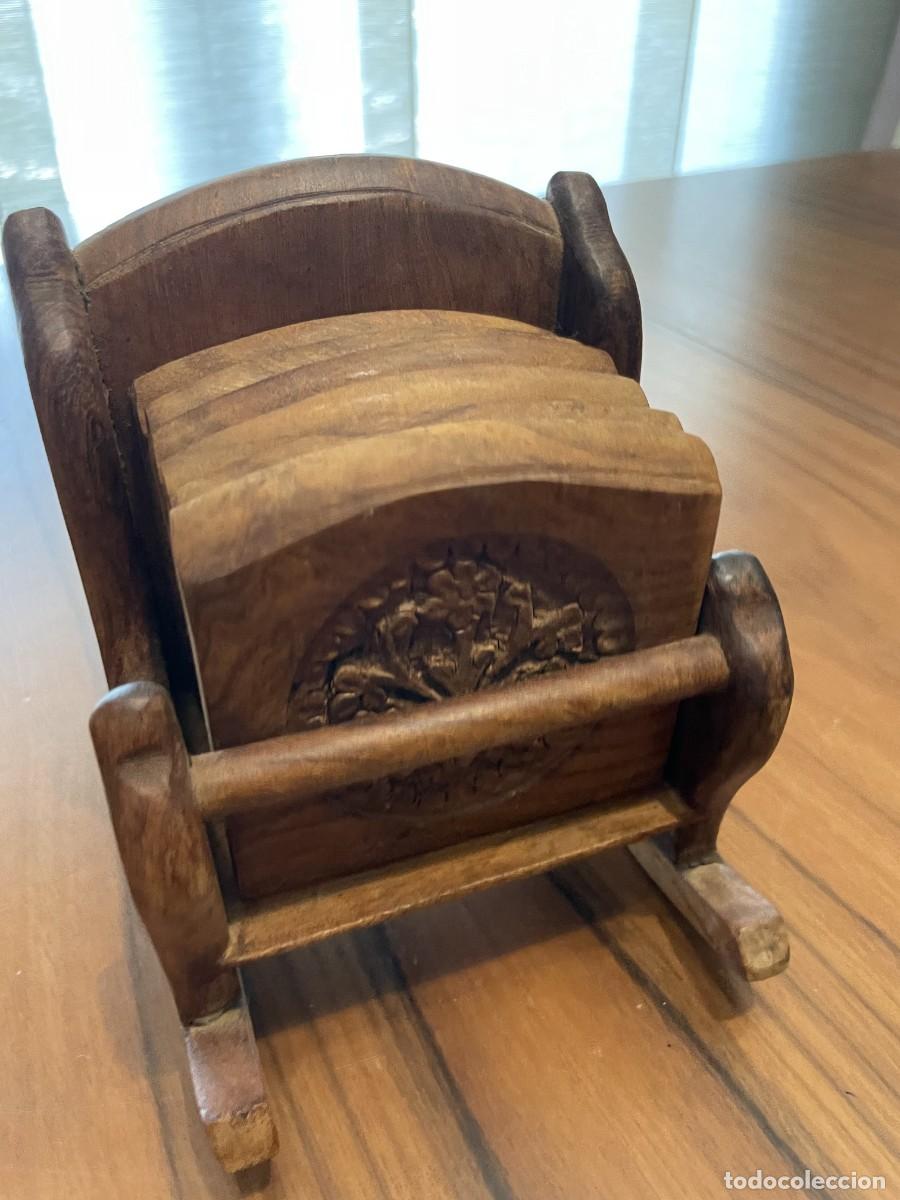 Antig&uuml;edades: Posavasos en madera - Foto 1