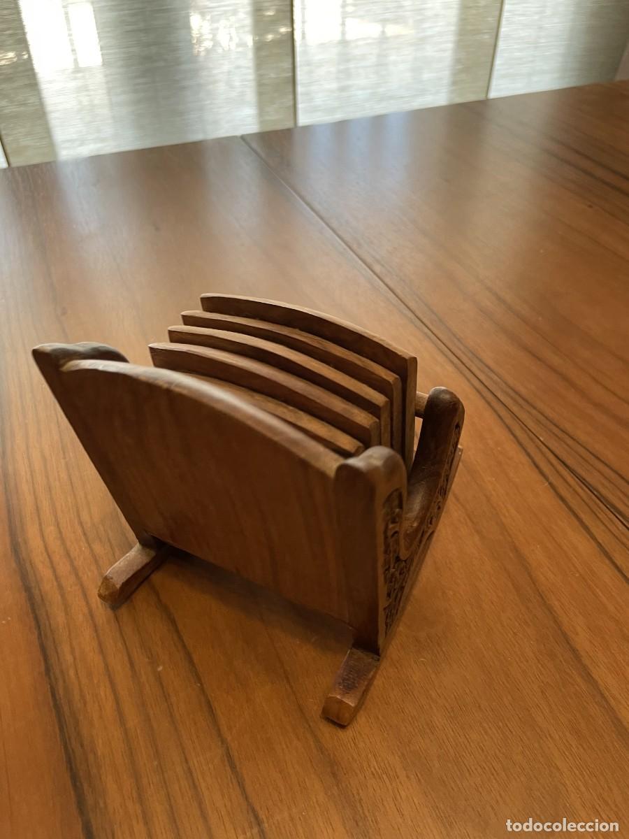 Antig&uuml;edades: Posavasos en madera - Foto 3