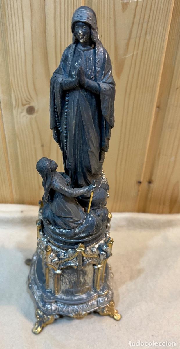 Antig&uuml;edades: FIGURA VIRGEN BRONCE - Foto 2