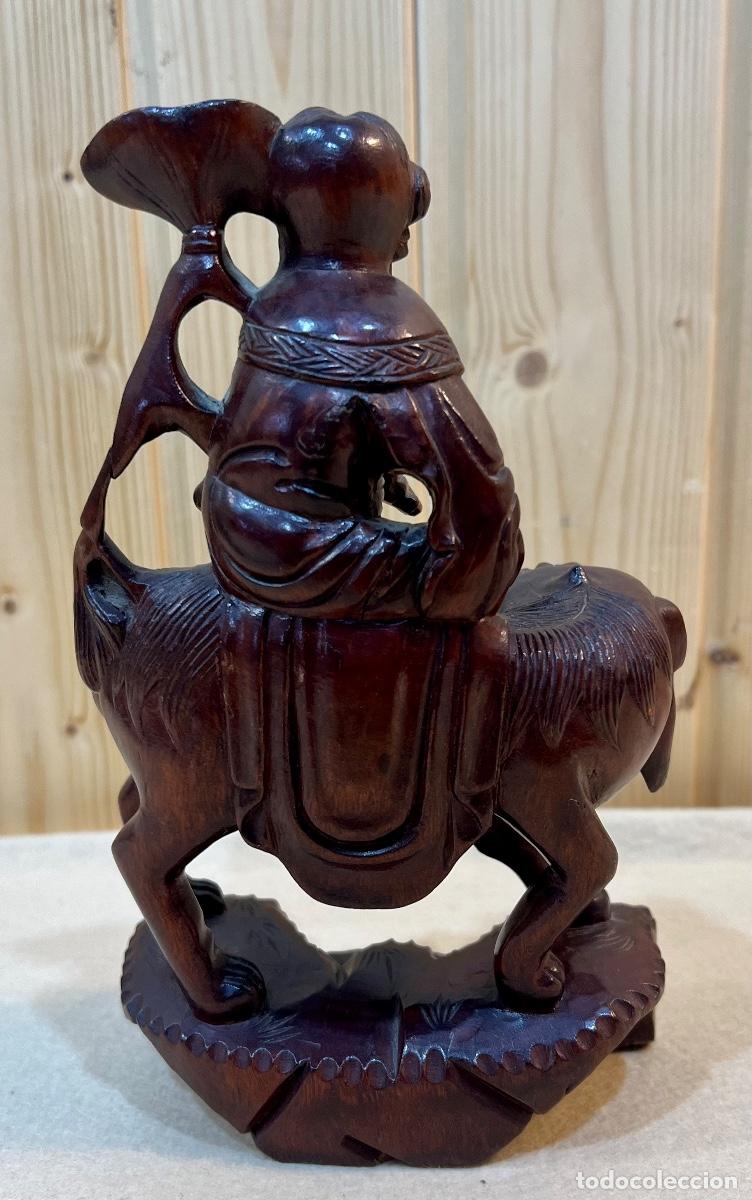 Antig&uuml;edades: Talla china de madera - Foto 3