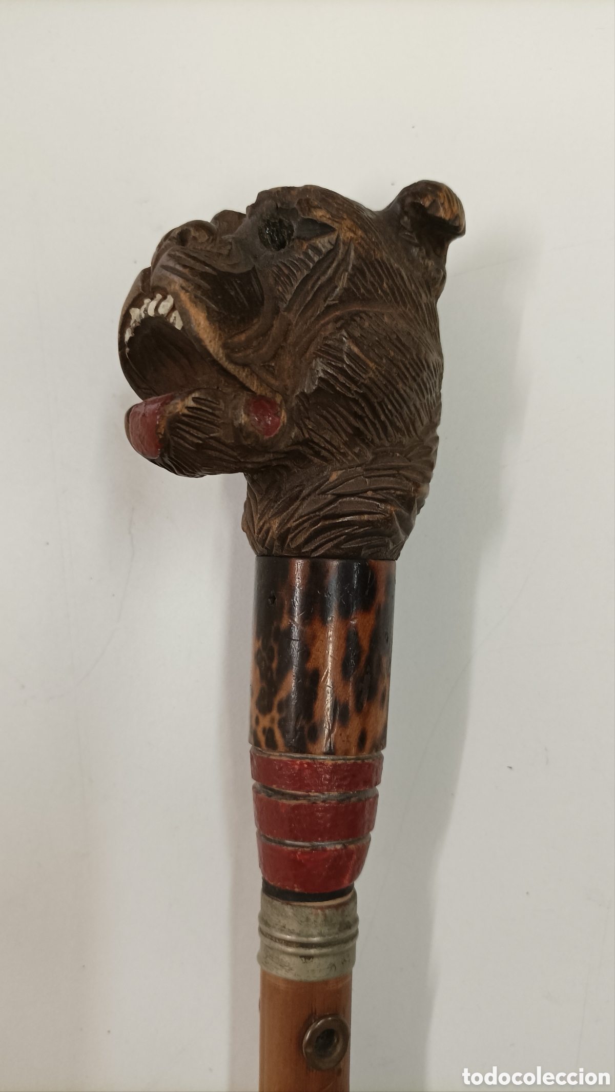 Antig&uuml;edades: Bast&oacute;n cabeza de perro - Foto 3