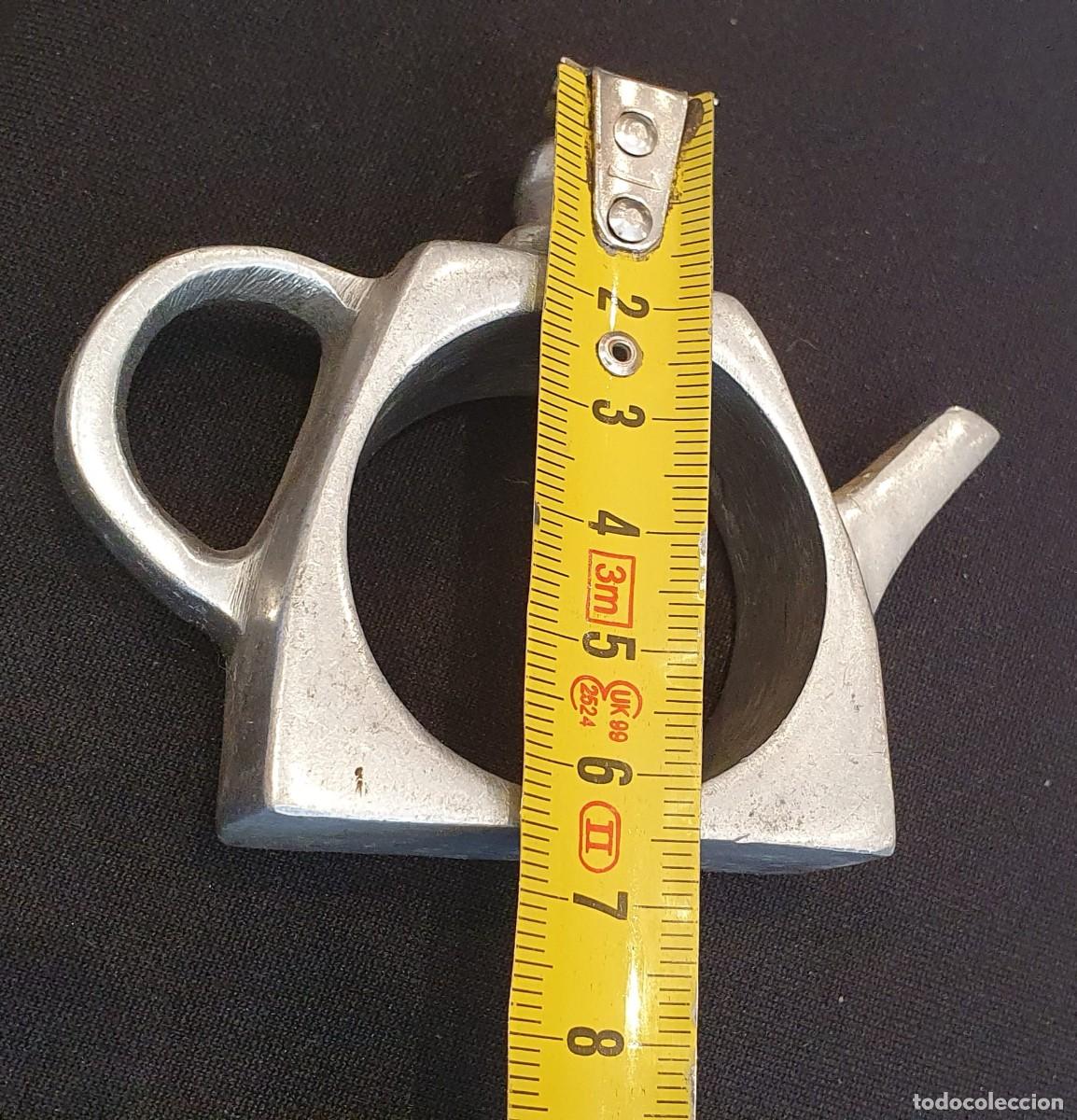Antig&uuml;edades: 8 servilleteros metal forma tetera - Foto 2