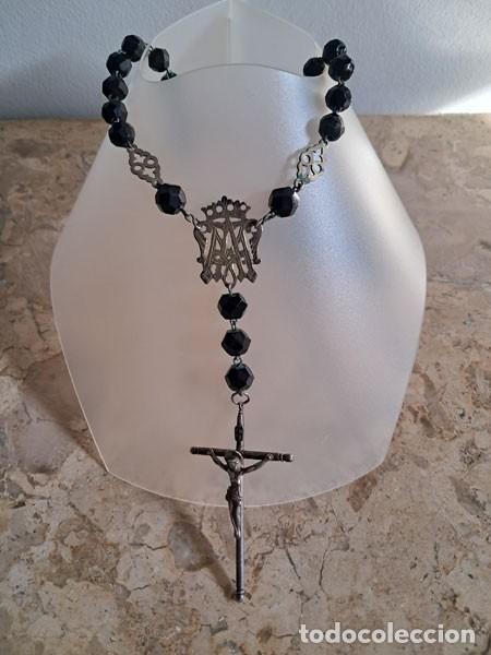 collar cuentas de cristal negro azabache. de 4 - Compra venta en  todocoleccion