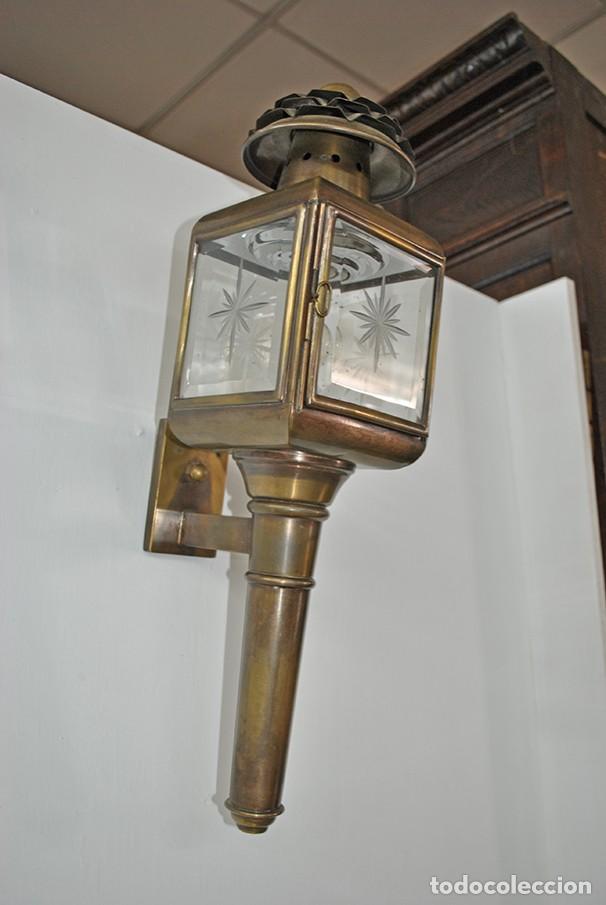 Antig&uuml;edades: FAROL ANTIGUO DE CARRUAJE - Foto 1