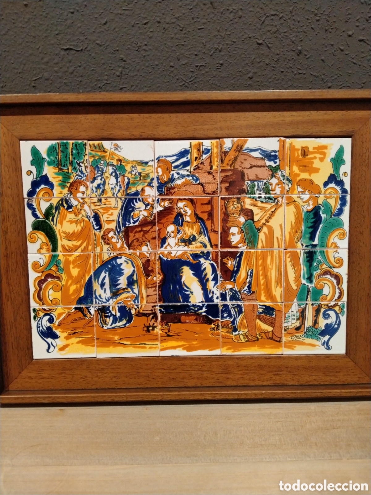 Antig&uuml;edades: PANEL AZULEJOS CER&Aacute;MICOS DE MANISES. - Foto 2