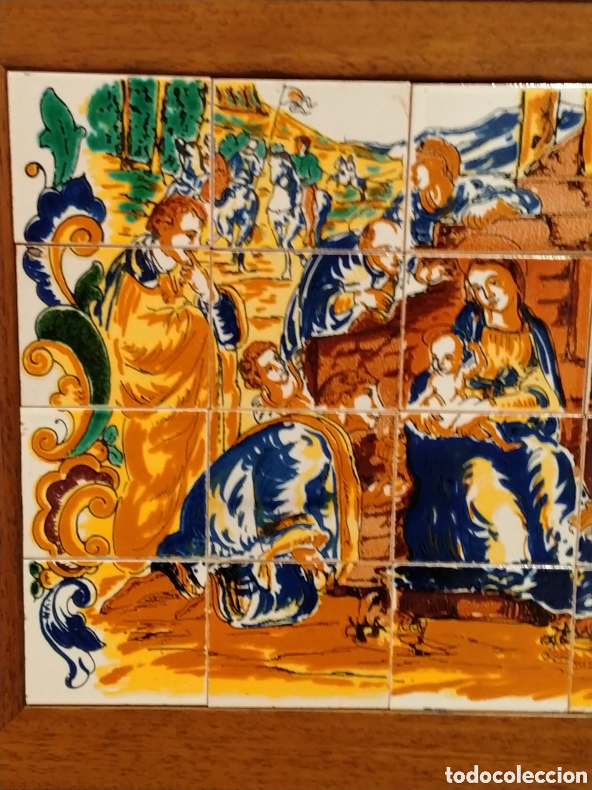 Antig&uuml;edades: PANEL AZULEJOS CER&Aacute;MICOS DE MANISES. - Foto 4
