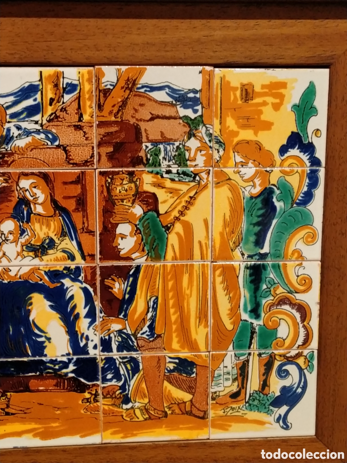 Antig&uuml;edades: PANEL AZULEJOS CER&Aacute;MICOS DE MANISES. - Foto 5