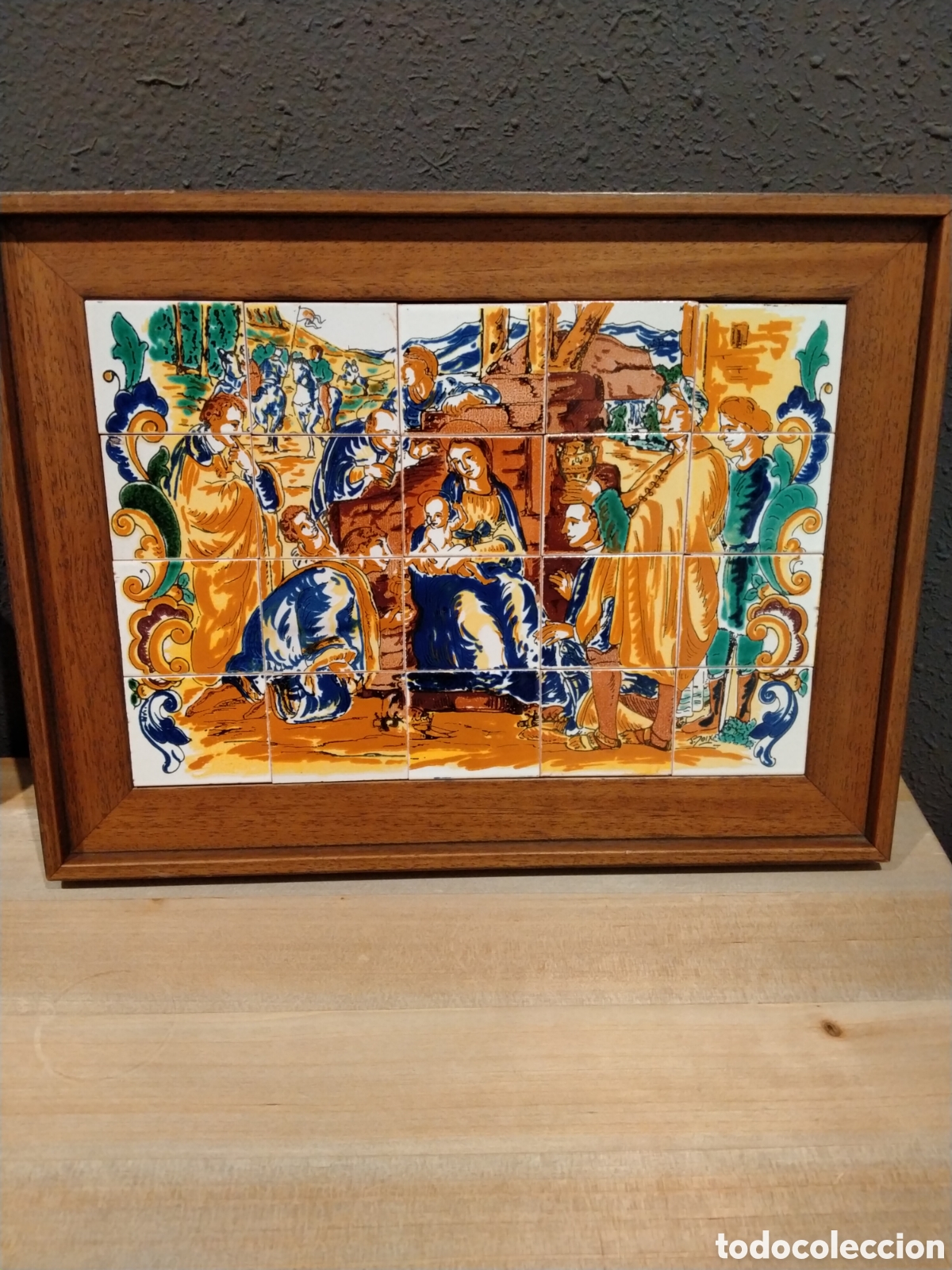 Antig&uuml;edades: PANEL AZULEJOS CER&Aacute;MICOS DE MANISES. - Foto 1
