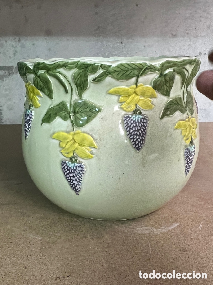 Antig&uuml;edades: Macetero vintage porcelana - Foto 3