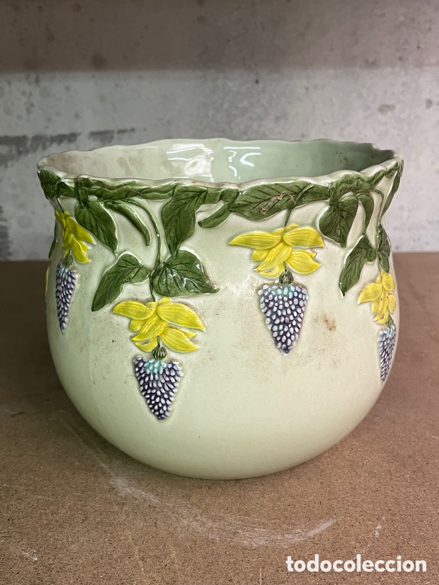 Antig&uuml;edades: Macetero vintage porcelana - Foto 5