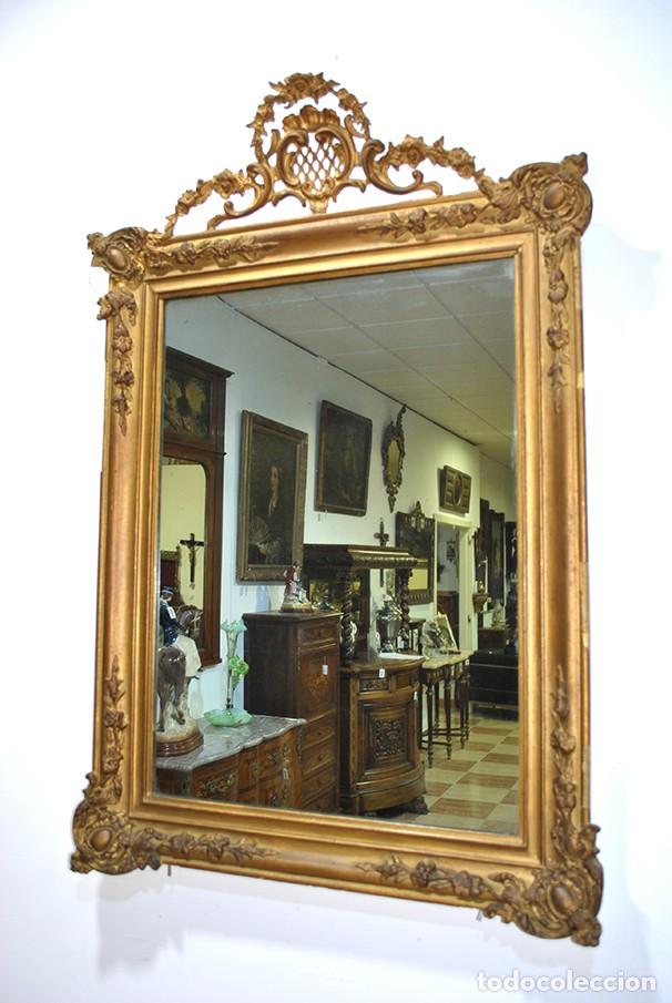 Antig&uuml;edades: ANTIGUO ESPEJO ISABELINO MARCO PAN DE ORO - Foto 2