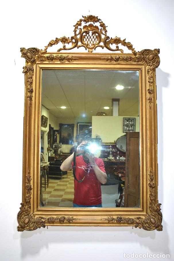 Antig&uuml;edades: ANTIGUO ESPEJO ISABELINO MARCO PAN DE ORO - Foto 3