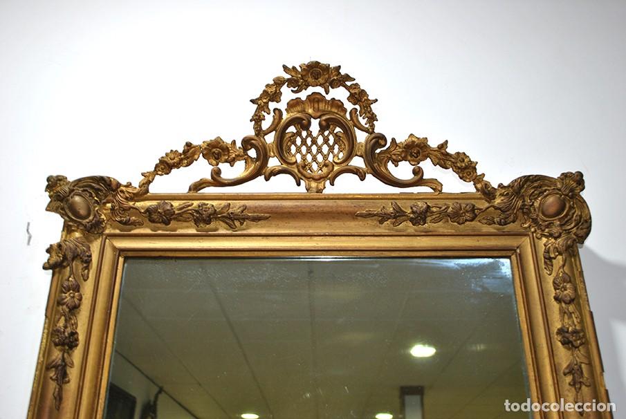 Antig&uuml;edades: ANTIGUO ESPEJO ISABELINO MARCO PAN DE ORO - Foto 4