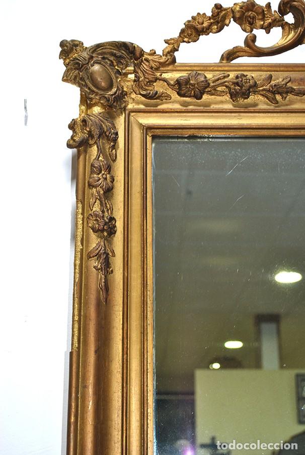Antig&uuml;edades: ANTIGUO ESPEJO ISABELINO MARCO PAN DE ORO - Foto 7