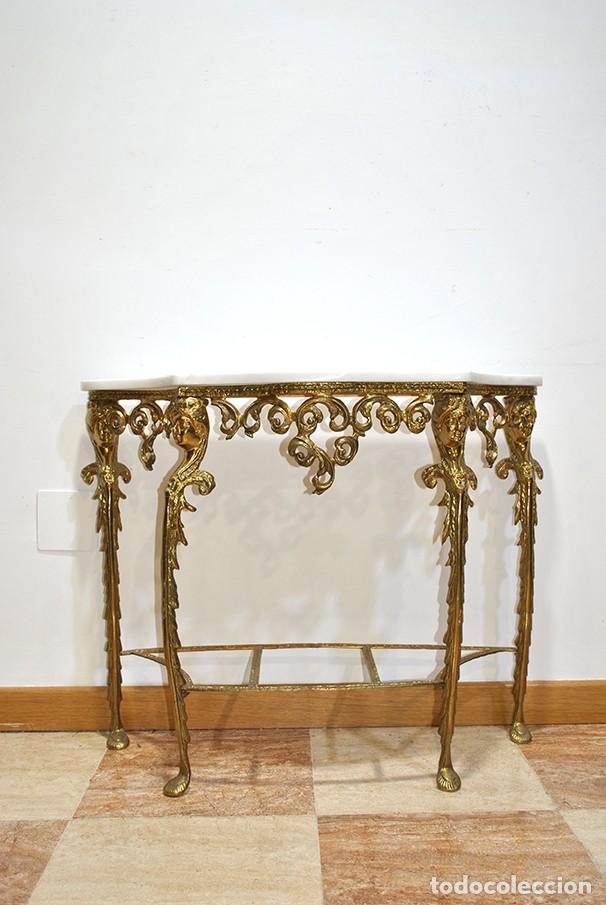 Antig&uuml;edades: CONSOLA ANTIGUA DE BRONCE DORADO - Foto 1