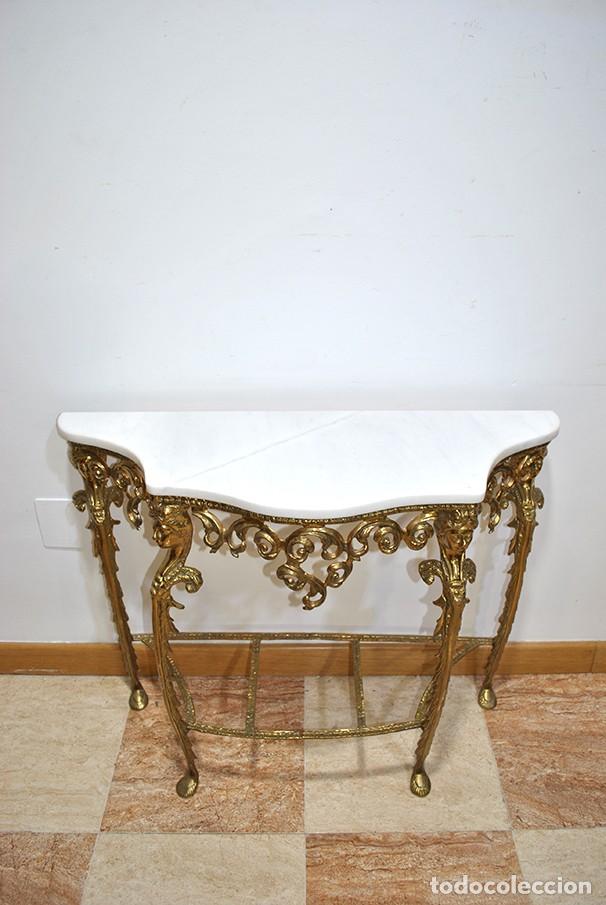 Antig&uuml;edades: CONSOLA ANTIGUA DE BRONCE DORADO - Foto 2