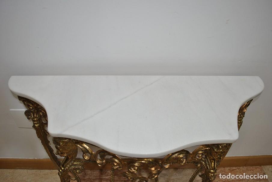 Antig&uuml;edades: CONSOLA ANTIGUA DE BRONCE DORADO - Foto 3
