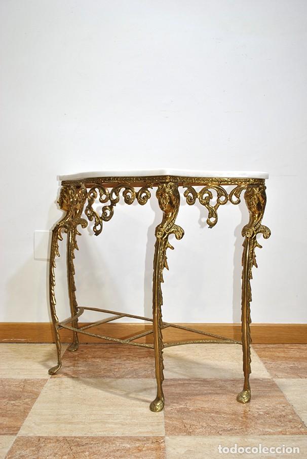 Antig&uuml;edades: CONSOLA ANTIGUA DE BRONCE DORADO - Foto 8