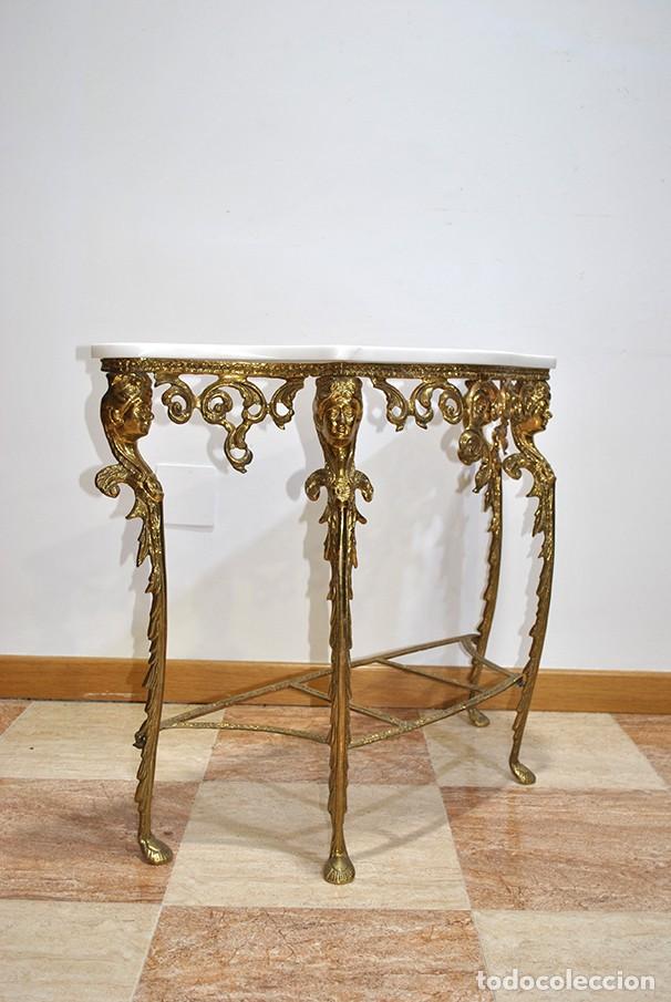 Antig&uuml;edades: CONSOLA ANTIGUA DE BRONCE DORADO - Foto 10