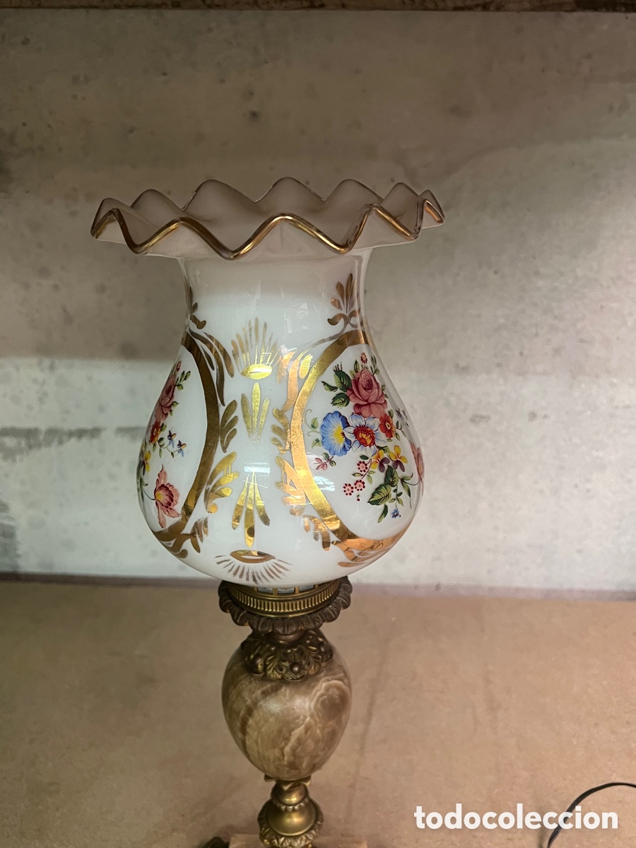 Antig&uuml;edades: L&aacute;mpara antigua vintage de mesa - Foto 2