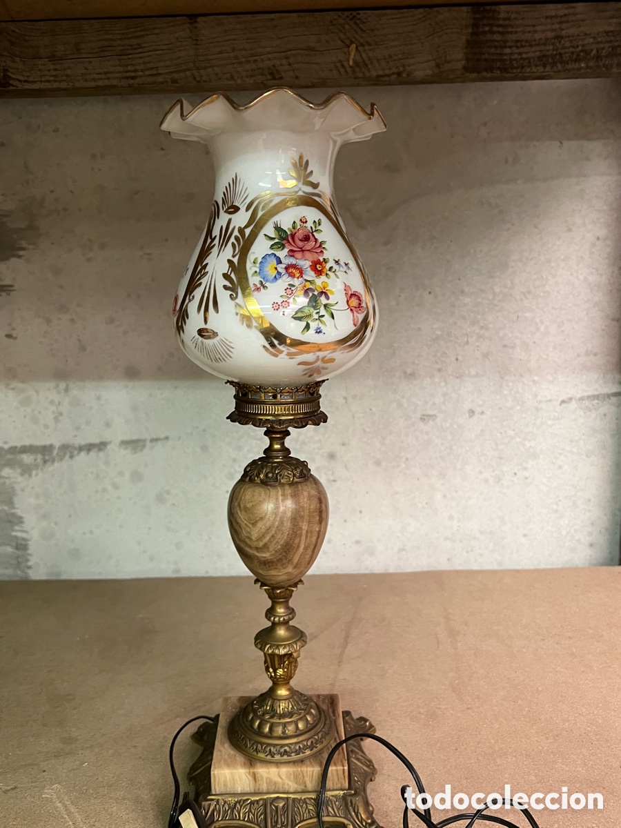 Antig&uuml;edades: L&aacute;mpara antigua vintage de mesa - Foto 6