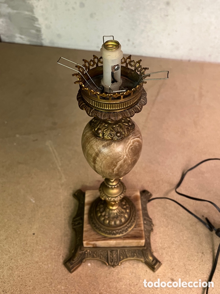 Antig&uuml;edades: L&aacute;mpara antigua vintage de mesa - Foto 9