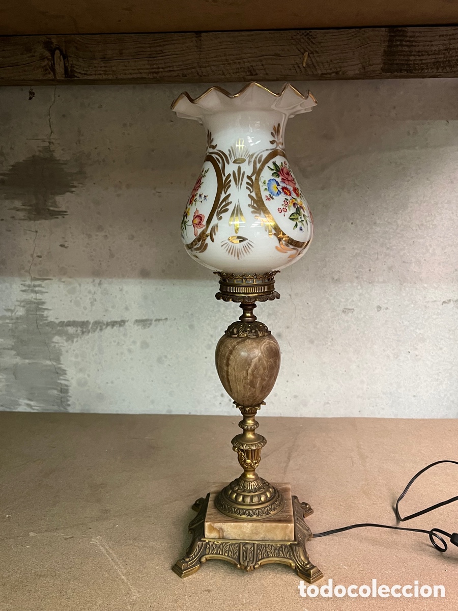 Antig&uuml;edades: L&aacute;mpara antigua vintage de mesa - Foto 1