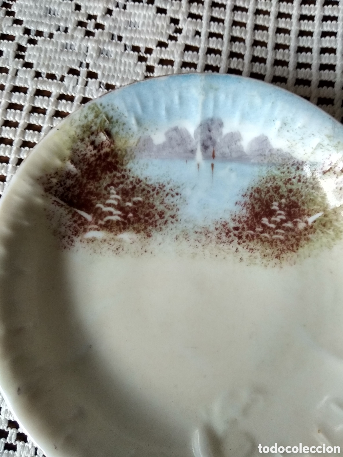 Antig&uuml;edades: PLATO DE CAF&Eacute; . LIMOGES . W . G & C&Igrave;A - Foto 3