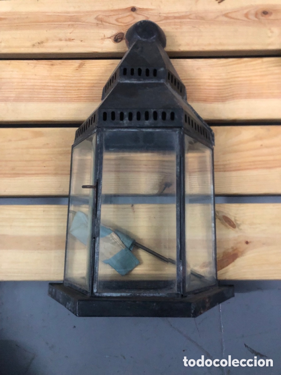 Antig&uuml;edades: Antiguo farol de pared - Foto 2