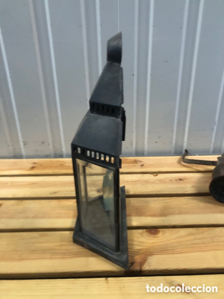 Antig&uuml;edades: Antiguo farol de pared - Foto 3