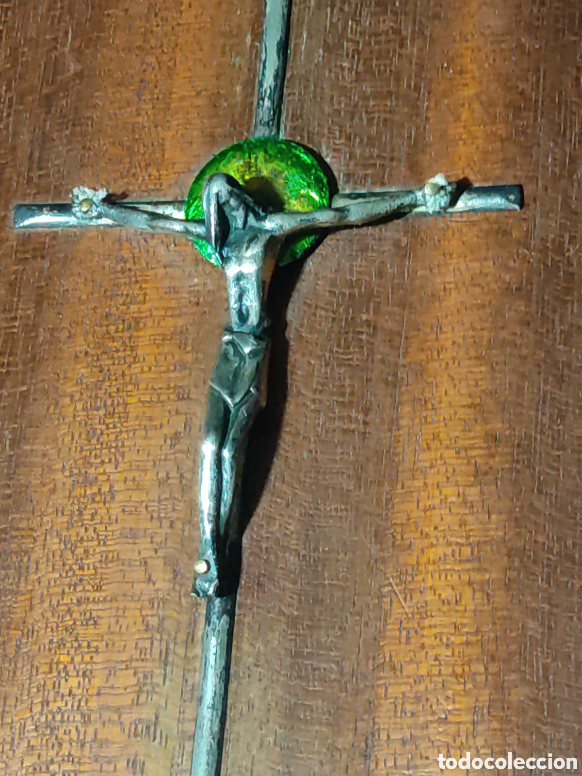 Antig&uuml;edades: Cuadro de Jes&uacute;s,cruz de plata de ley. - Foto 4
