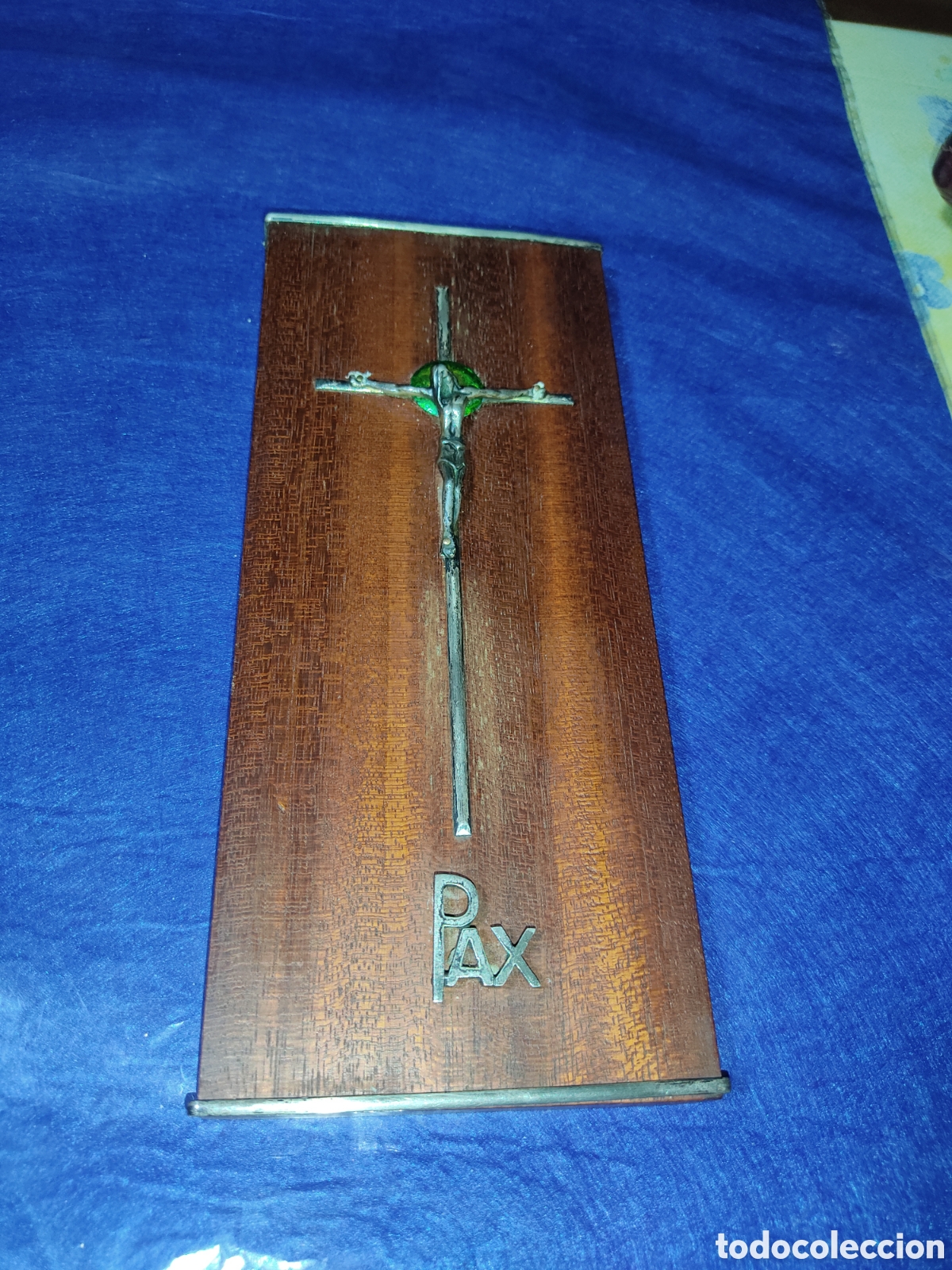 Antig&uuml;edades: Cuadro de Jes&uacute;s,cruz de plata de ley. - Foto 7