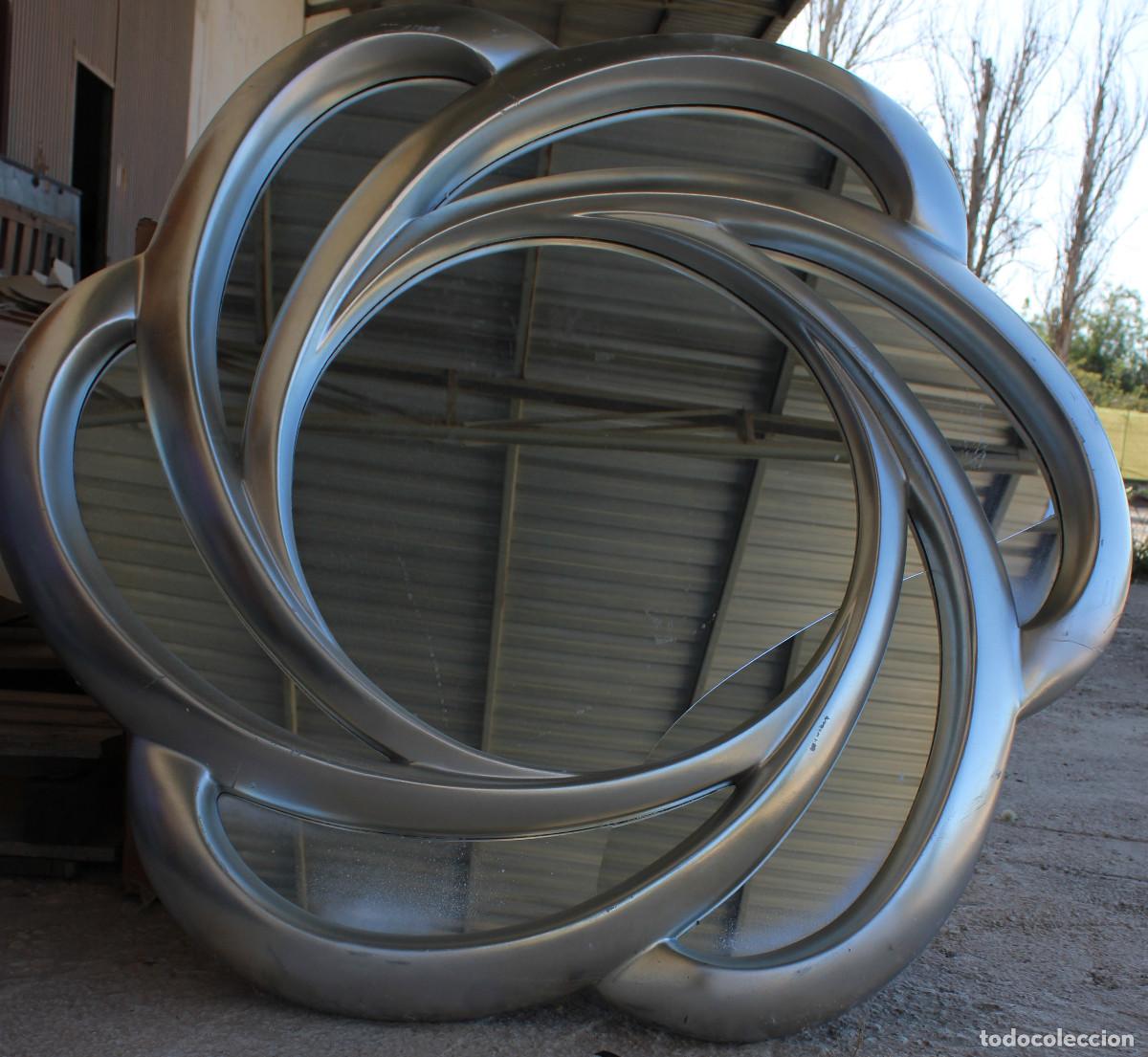 Antig&uuml;edades: espejo espiral vintage plata - Foto 2
