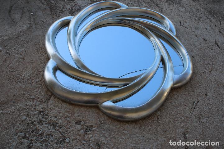 Antig&uuml;edades: espejo espiral vintage plata - Foto 3