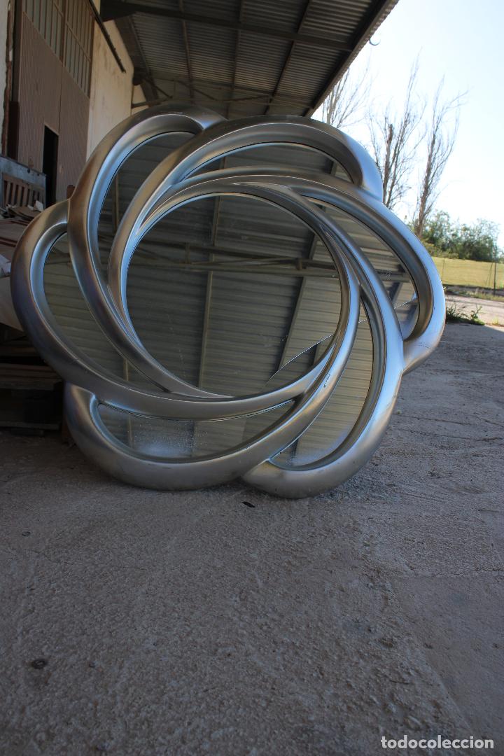 Antig&uuml;edades: espejo espiral vintage plata - Foto 4