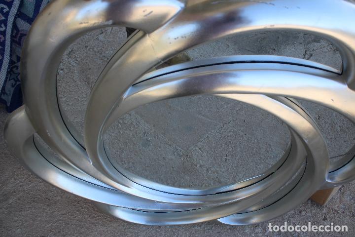 Antig&uuml;edades: espejo espiral vintage plata - Foto 5