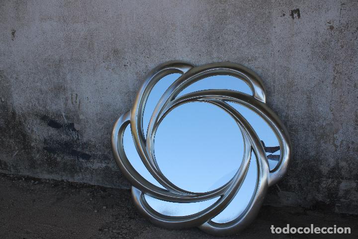 Antig&uuml;edades: espejo espiral vintage plata - Foto 7