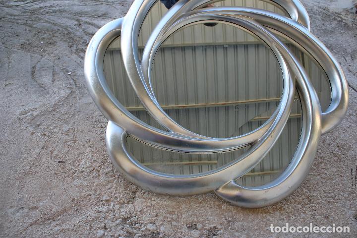 Antig&uuml;edades: espejo espiral vintage plata - Foto 8
