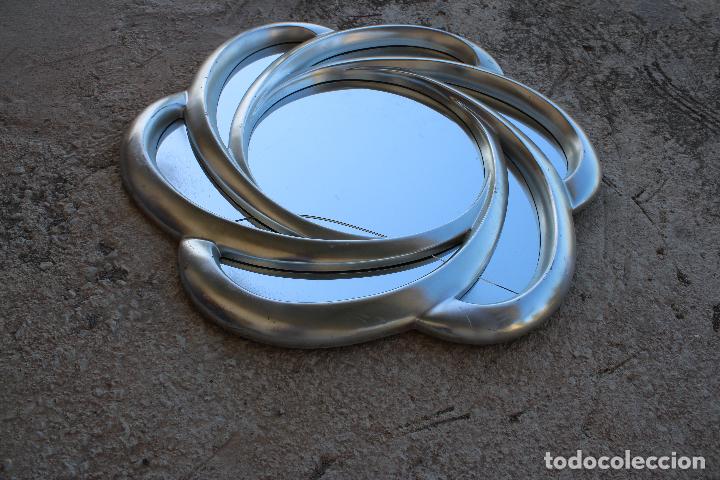 Antig&uuml;edades: espejo espiral vintage plata - Foto 9