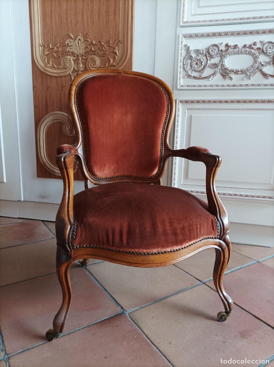 Antig&uuml;edades: Sill&oacute;n Epoca Louis Philippe - Foto 1