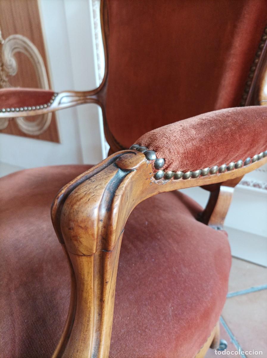 Antig&uuml;edades: Sill&oacute;n Epoca Louis Philippe - Foto 2
