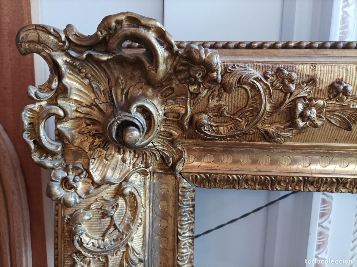Antig&uuml;edades: Marco Antiguo. S.XIX. Madera y Pan de Oro - Foto 4