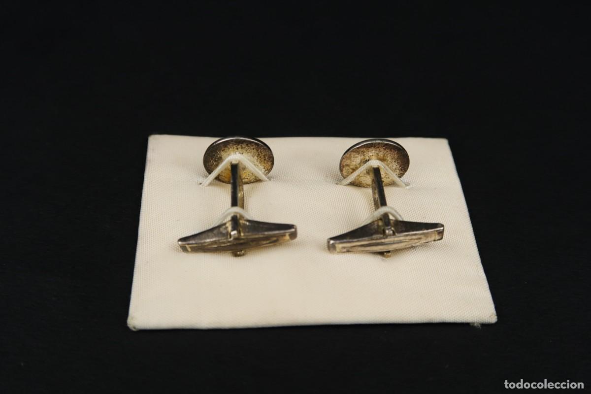 Antig&uuml;edades: Antiguos Gemelos de Plata y Esmaltes - Foto 4