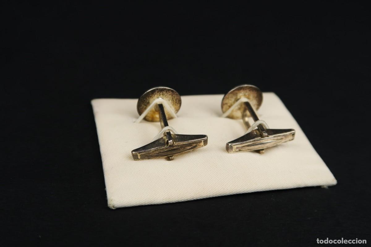 Antig&uuml;edades: Antiguos Gemelos de Plata y Esmaltes - Foto 5